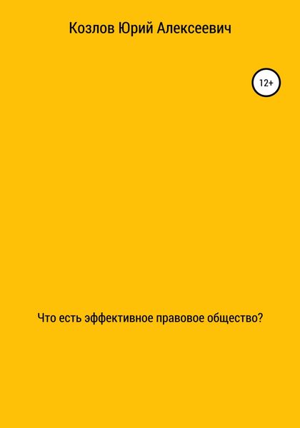 Обложка книги  «Что есть эффективное правовое общество?»