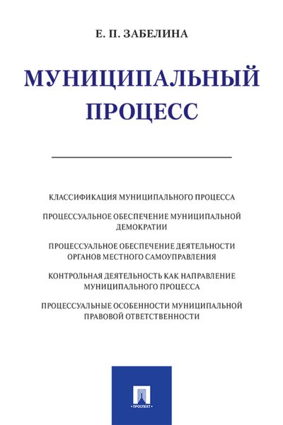 Обложка книги  «Муниципальный процесс»