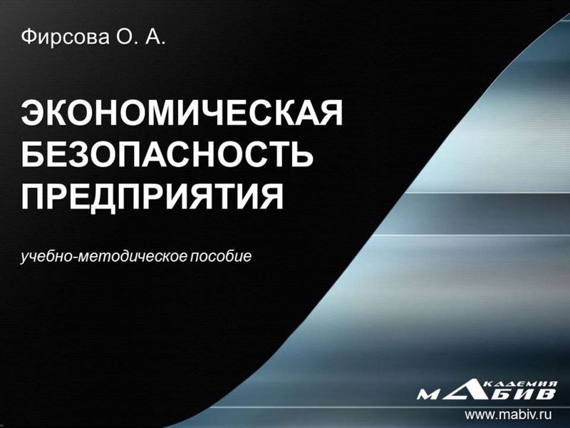 Обложка книги  «Экономическая безопасность предприятия»