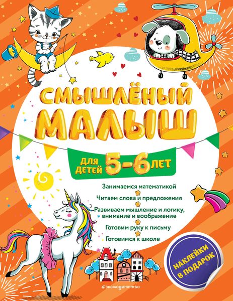 Обложка книги  «Смышлёный малыш. Для детей 5-6 лет»