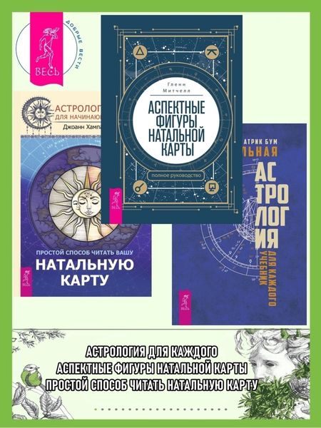 Обложка книги «Аспектные фигуры натальной карты: полное руководство. Астрология для начинающих: Простой способ читать вашу натальную карту. Натальная астрология для каждого»