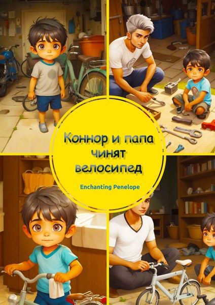 Обложка книги  «Коннор и папа чинят велосипед»