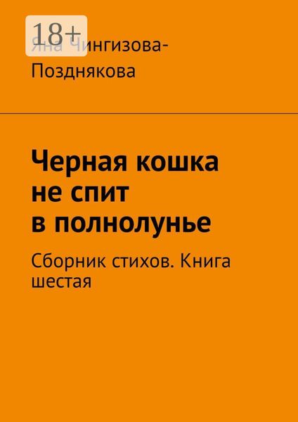 Обложка книги  «Черная кошка не спит в полнолунье. Сборник стихов. Книга шестая»