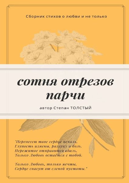 Обложка книги  «Сотня отрезов парчи. Сборник стихов о любви и не только»