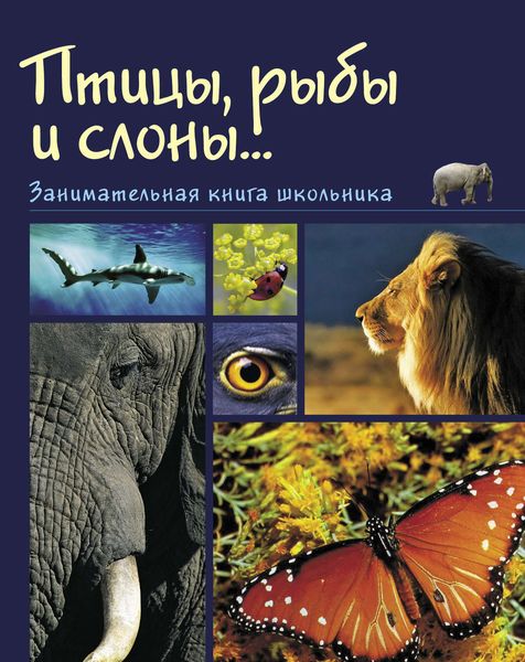 Обложка книги  «Птицы, рыбы и слоны… Занимательная книга школьника»