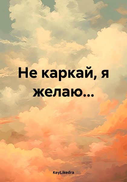 Обложка книги «Не каркай, я желаю…»