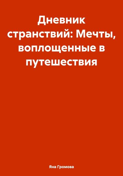 Обложка книги  «Дневник странствий: Мечты, воплощенные в путешествия»