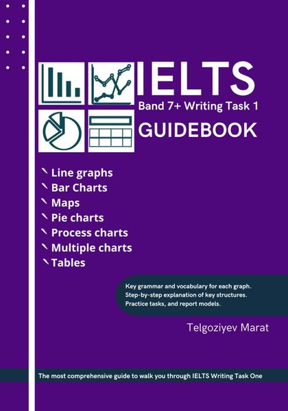 Обложка книги  «IELTS Band 7+ Writing Task 1 Guidebook»