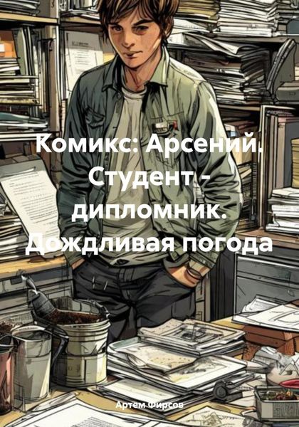 Обложка книги  «Комикс: Арсений. Студент – дипломник. Дождливая погода»