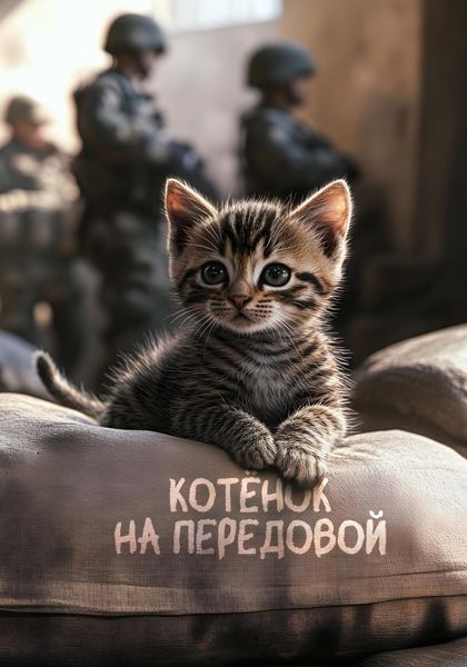 Обложка книги «Котёнок на передовой»