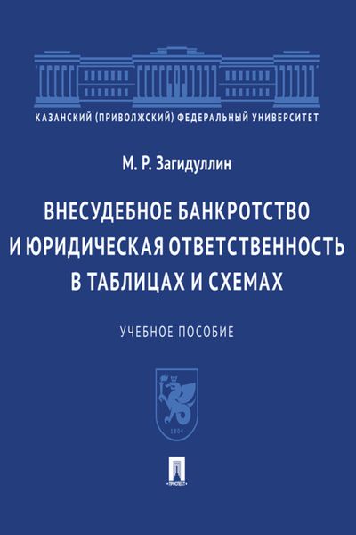 Обложка книги  «Внесудебное банкротство и юридическая ответственность в таблицах и схемах»