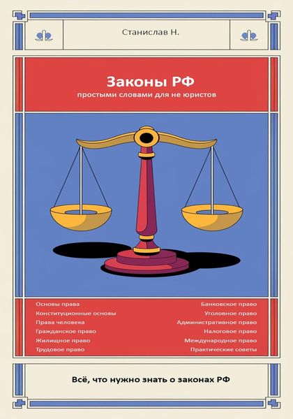 Обложка книги  «Законы РФ простыми словами для Не юриста»