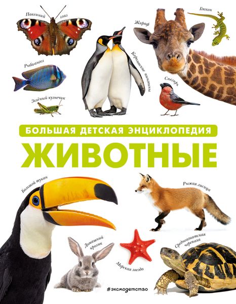 Обложка книги  «Животные. Большая детская энциклопедия»