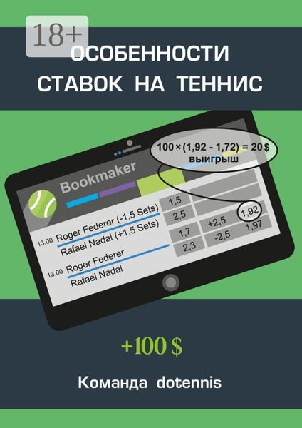 Обложка книги  «Особенности ставок на теннис»