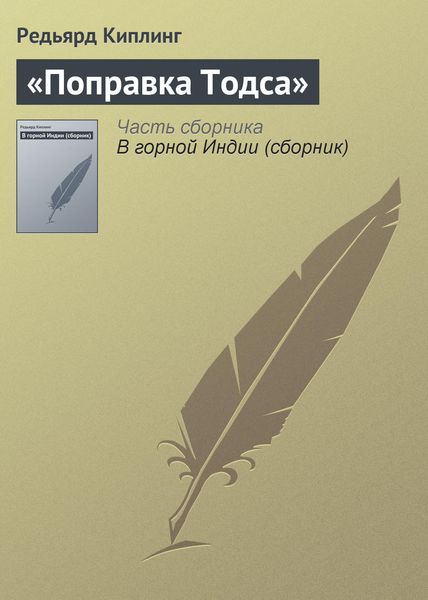 Обложка книги  ««Поправка Тодса»»
