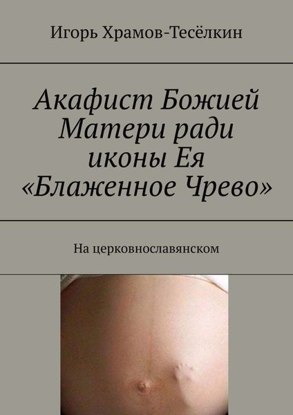 Обложка книги  «Акафист Божией Матери ради иконы Ея «Блаженное Чрево». На церковнославянском»