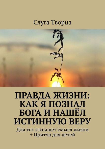 Обложка книги  «Правда жизни: как я познал Бога и нашёл истинную веру. Для тех кто ищет смысл жизни + Притча для детей»
