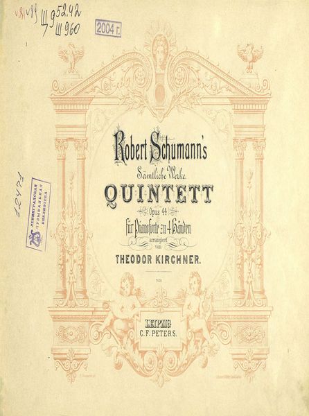 Обложка книги  «Quintett fur Pianoforte zu 4 Handen»
