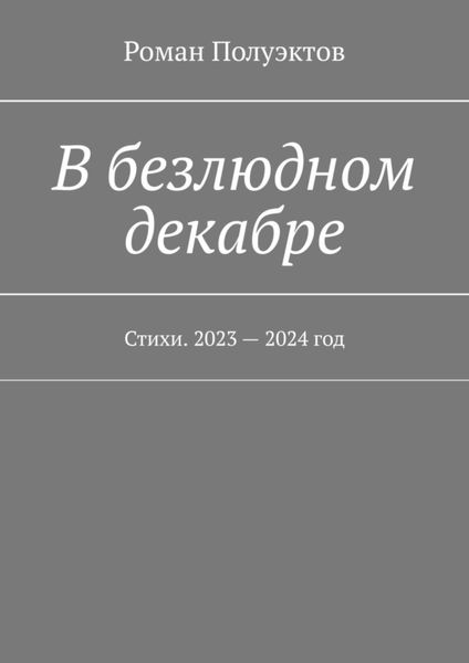 Обложка книги  «В безлюдном декабре. Стихи. 2023 – 2024 год»
