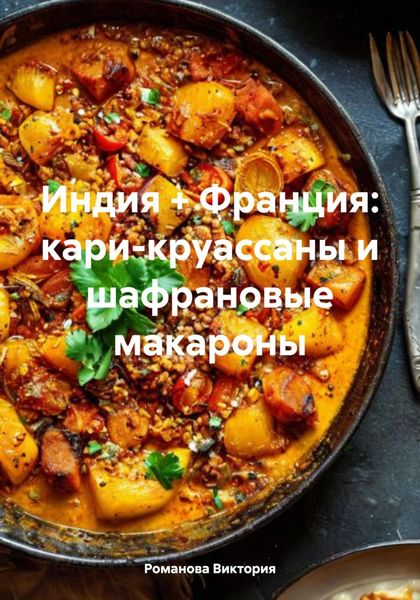 Обложка книги  «Индия + Франция: кари-круассаны и шафрановые макароны»