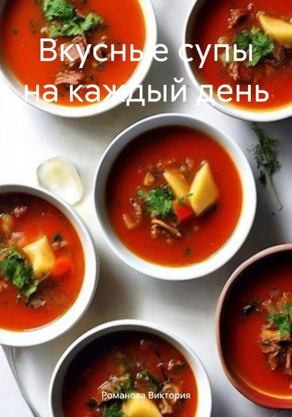 Обложка книги «Вкусные супы на каждый день»