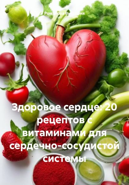 Обложка книги  «Здоровое сердце: 20 рецептов с витаминами для сердечно-сосудистой системы»