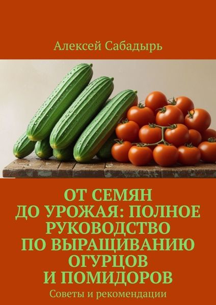 Обложка книги  «От семян до урожая: полное руководство по выращиванию огурцов и помидоров. Советы и рекомендации»