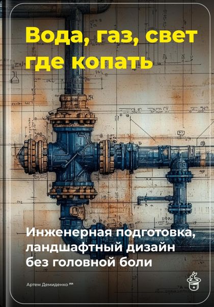 Обложка книги  «Вода, газ, свет – где копать: Инженерная подготовка, ландшафтный дизайн без головной боли»