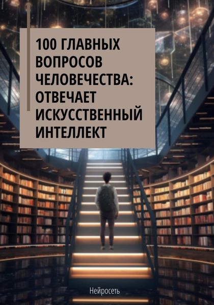Обложка книги  «100 главных вопросов человечества: отвечает искусственный интеллект»