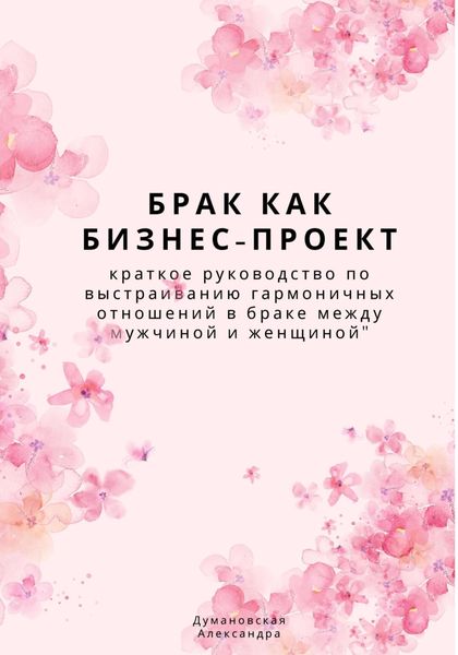 Обложка книги  «Брак как бизнес-проект: краткое руководство по выстраиванию гармоничных отношений в браке между мужчиной и женщиной»