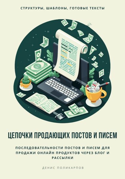 Обложка книги  «Цепочки продающих постов и писем»