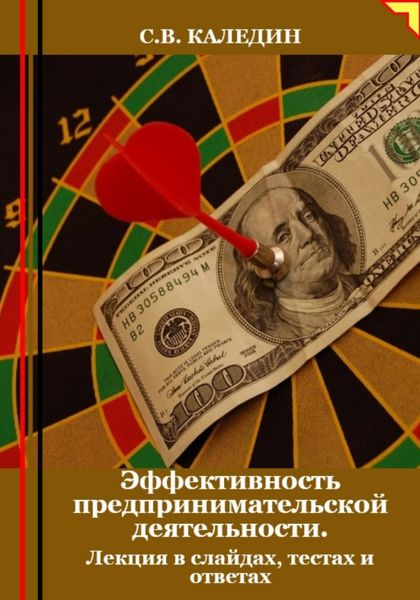 Обложка книги  «Эффективность предпринимательской деятельности. Лекция в слайдах, тестах и ответах»