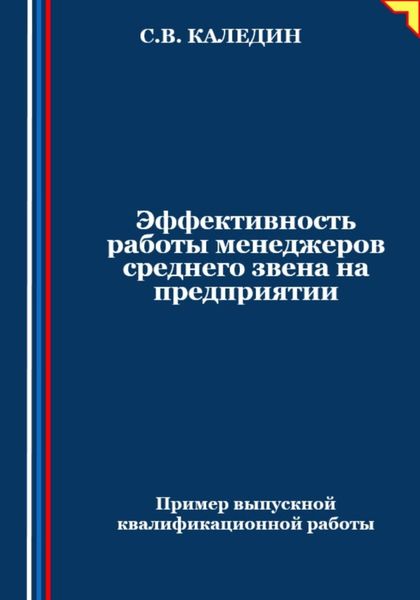 Обложка книги  «Эффективность работы менеджеров среднего звена на предприятии»