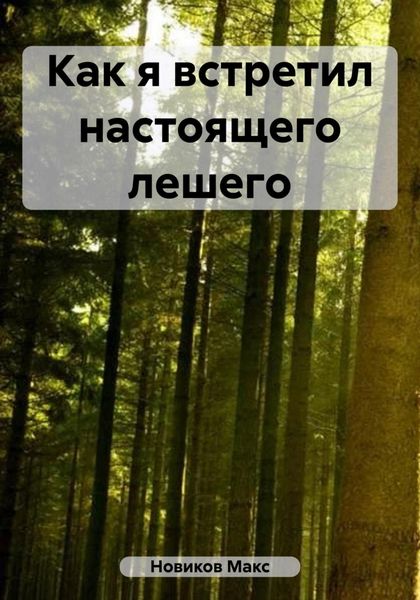 Обложка книги  «Как я встретил настоящего лешего»