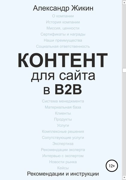 Обложка книги  «Контент для сайта в b2b»