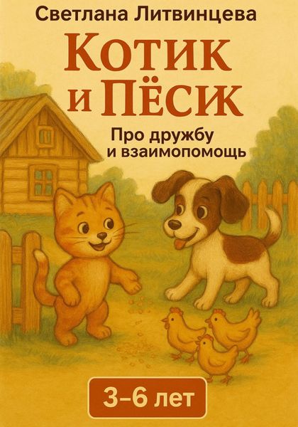 Обложка книги  «Котик и песик. О дружбе и взаимопомощи»