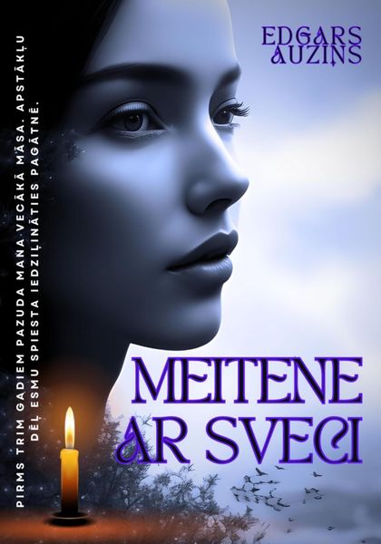 Обложка книги  «Meitene ar sveci»