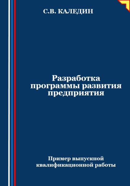 Обложка книги  «Разработка программы развития предприятия. Пример выпускной квалификационной работы»