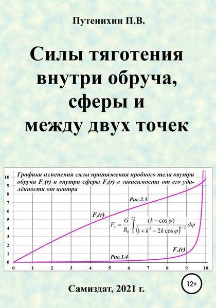 Обложка книги  «Силы тяготения внутри обруча, сферы и между двух точек»