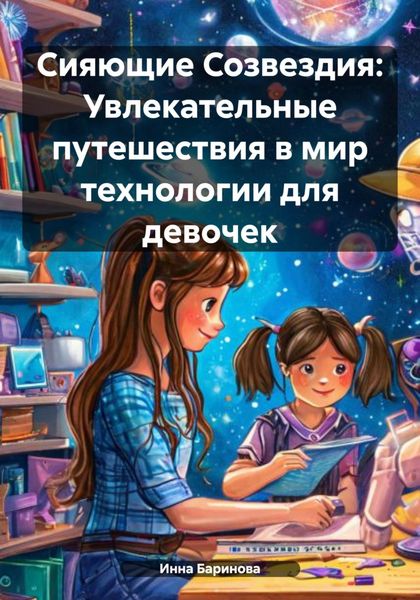 Обложка книги  «Сияющие Созвездия: Увлекательные путешествия в мир технологии для девочек»