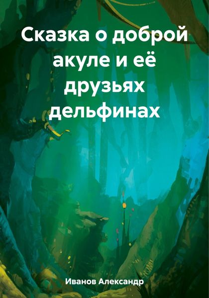 Обложка книги  «Сказка о доброй акуле и её друзьях дельфинах»