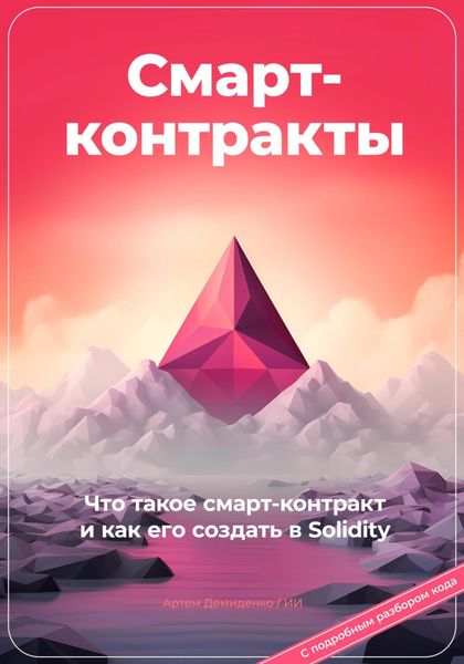Обложка книги  «Смарт-контракты. Что такое смарт-контракт и как его создать в Solidity. С подробным разбором кода»