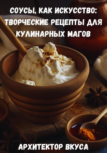 Обложка книги  «Соусы, как искусство: творческие рецепты для кулинарных магов»