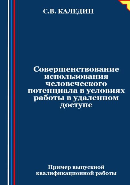 Обложка книги  «Совершенствование использования человеческого потенциала в условиях работы в удаленном доступе»