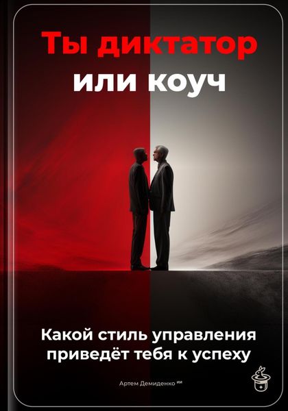 Обложка книги  «Ты диктатор или коуч: Какой стиль управления приведёт тебя к успеху»