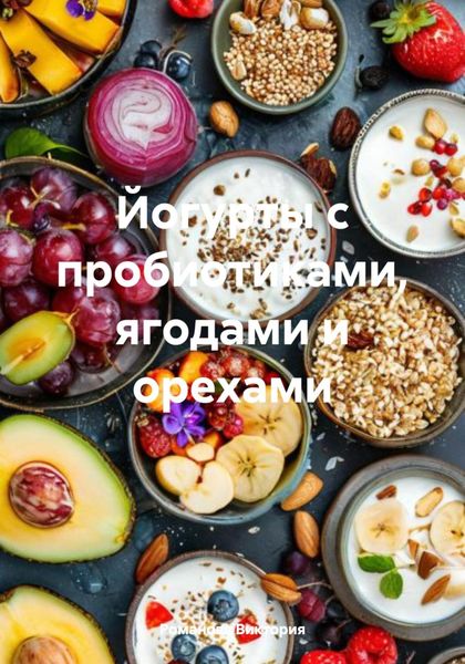 Обложка книги  «Йогурты с пробиотиками, ягодами и орехами»