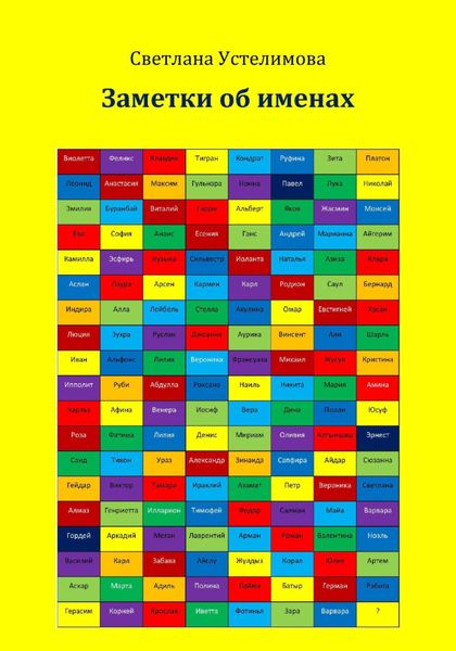 Обложка книги  «Заметки об именах»