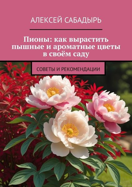 Обложка книги  «Пионы: как вырастить пышные и ароматные цветы в своём саду. Советы и рекомендации»