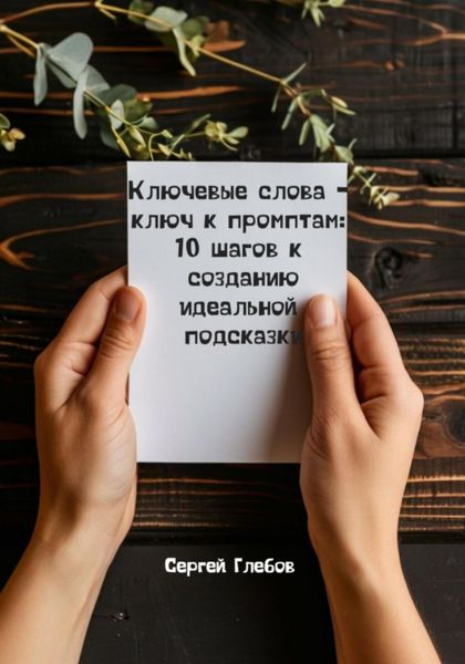 Обложка книги  «Ключевые слова—ключ к промптам: 10 шагов к созданию идеальной подсказки»