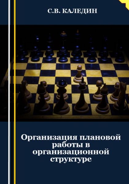 Обложка книги  «Организация плановой работы в организационной структуре»